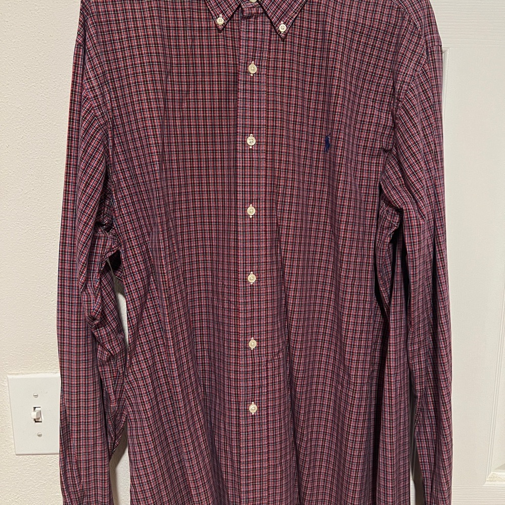 Polo by Ralph Lauren Men's Red Checkered Shirt